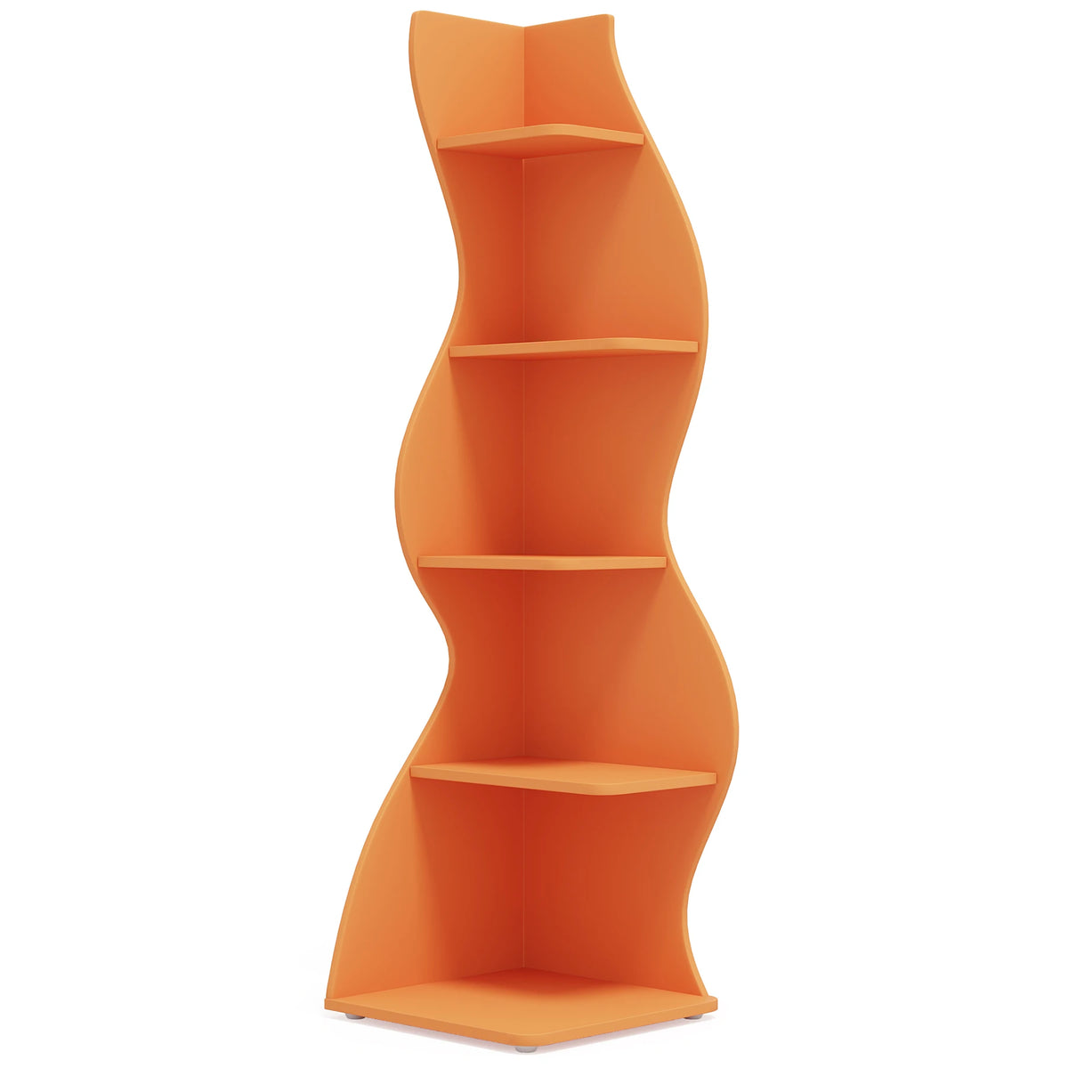 Corner Shelf - 5-Tier Kids Corner Bookshelf (Orange)