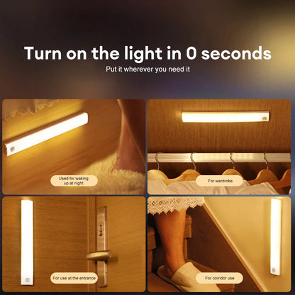 LED Motion Sensor Light - Rechargeable Smart Cabinet Lamp