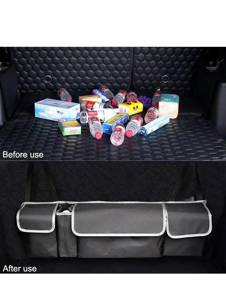 Car Trunk Organizer - 2-in-1 Backseat & Cargo Storage Bag