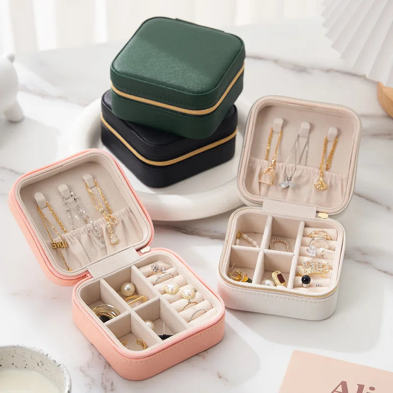 Portable Travel Jewelry Box - 3-Layer Organizer Case