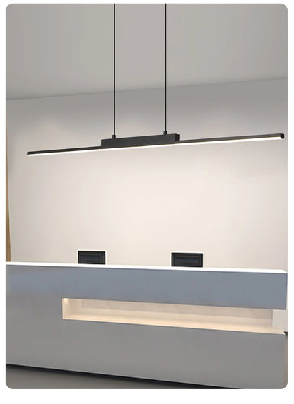 Modern Pendant Light - Linear LED Chandelier, Dining Room Light Fixture for Kitchen Island