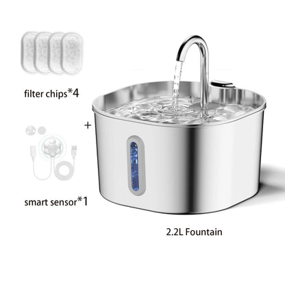 Cat Water Fountain - Stainless Steel Pet Fountain