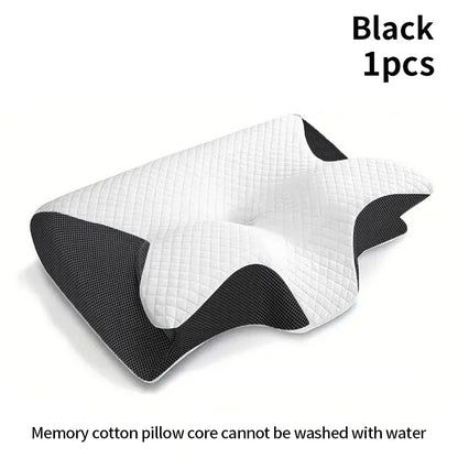 Memory Foam Travel Neck Pillow - Ergonomic 2-in-1