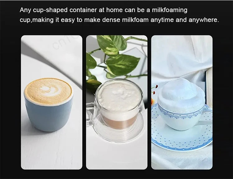 Rechargeable Electric Milk Frother - Handheld Coffee Whisk