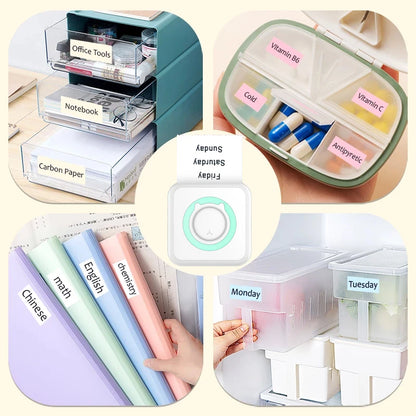 Portable Mini Thermal Printer - Wireless Bluetooth Photo & Label Printer
