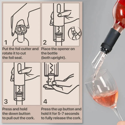 Electric Wine Bottle Opener - Rechargeable Corkscrew