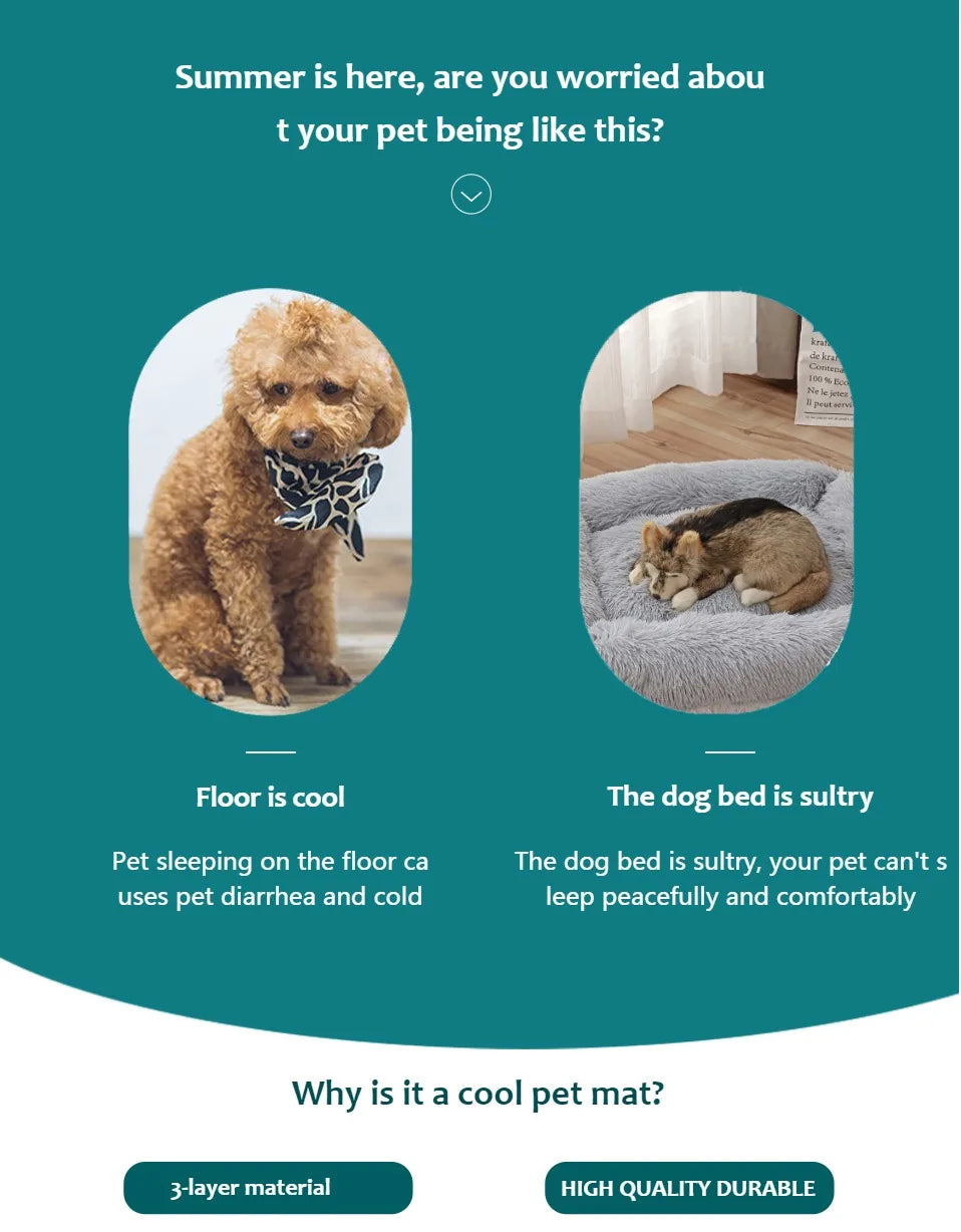 Dog Cooling Mat - Pet Cooling Pad for Cats & Dogs