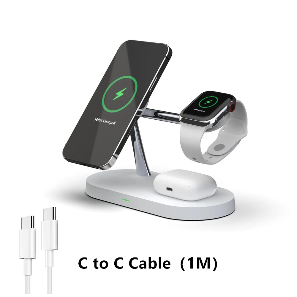 3-in-1 Wireless Charger Stand - Fast Charging Dock