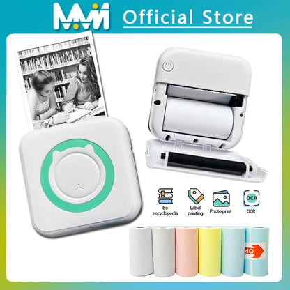 Portable Mini Thermal Printer - Wireless Bluetooth Photo & Label Printer