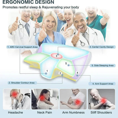 Memory Foam Travel Neck Pillow - Ergonomic 2-in-1
