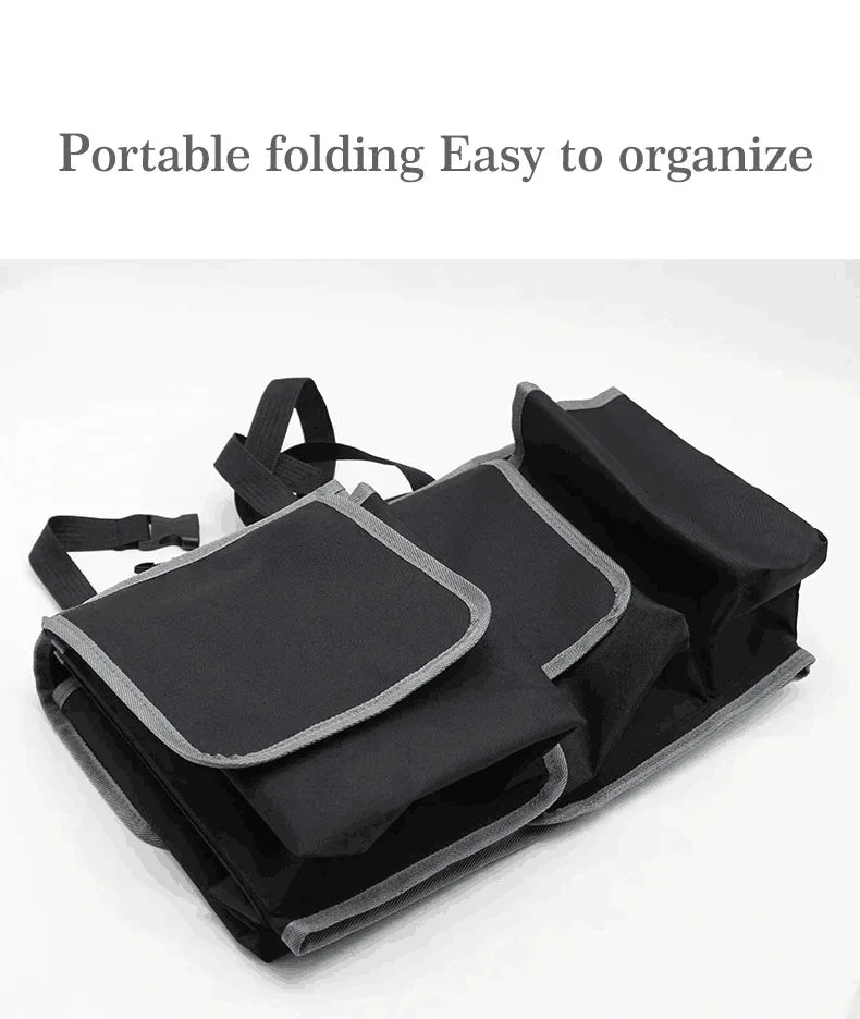 Car Trunk Organizer - 2-in-1 Backseat & Cargo Storage Bag