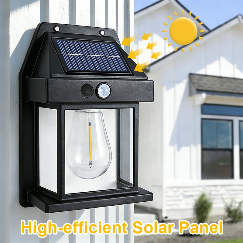 Solar Motion Sensor Outdoor Wall Lights - 2 Pack