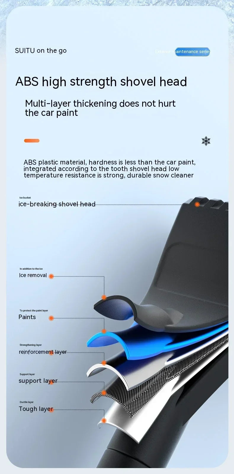 Extendable Snow Brush & Ice Scraper