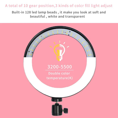 LED Ring Light - 10-Inch Tri-Color Tripod Kit