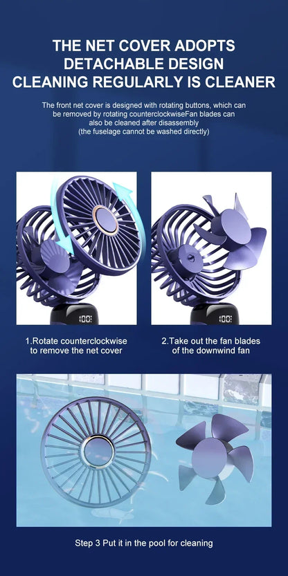 Handheld & Neck Fan - Rechargeable Bladeless Cooling Fan