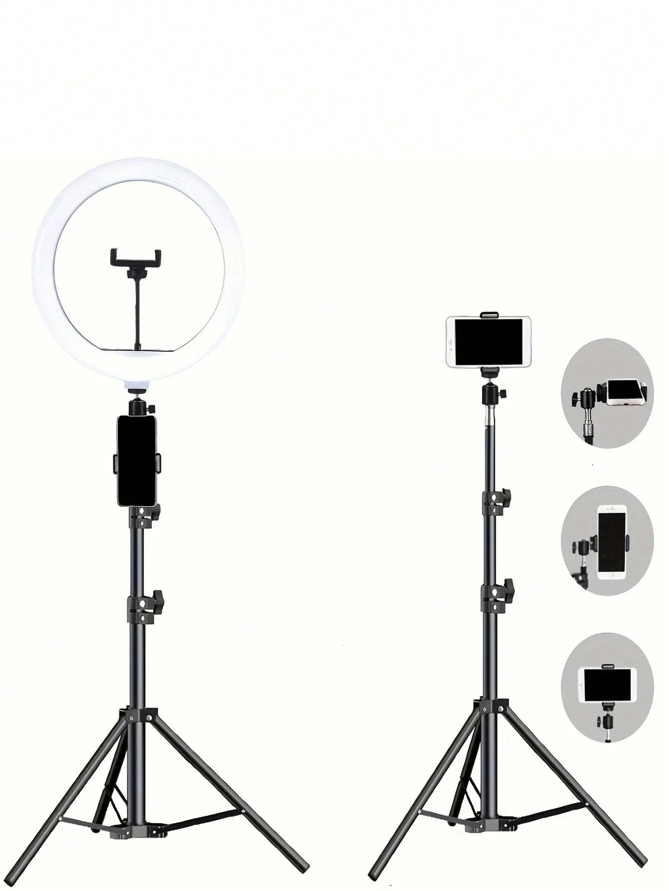 Phone Tripod Stand - 110cm LED Ring Light & Selfie Kit