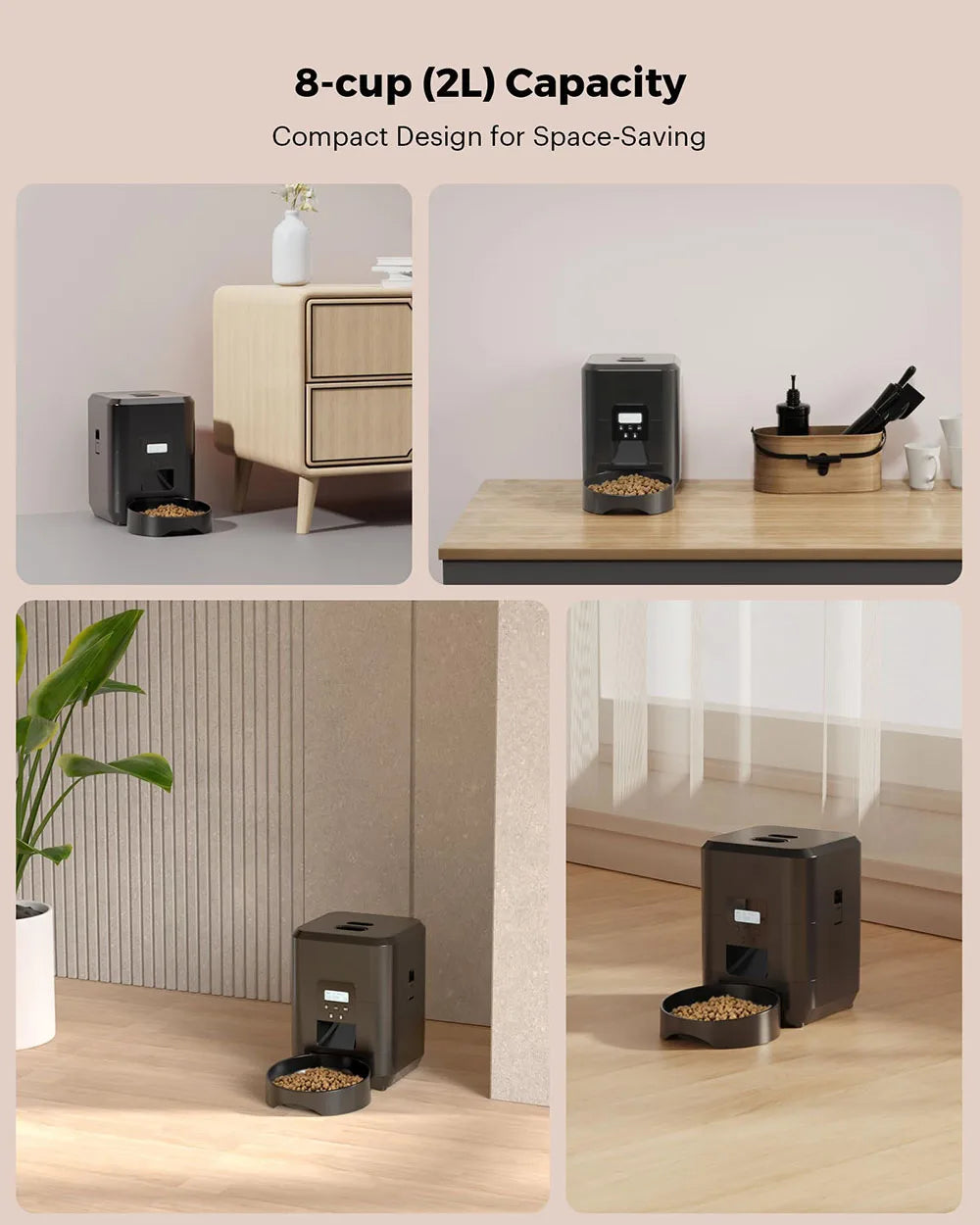 Smart Automatic Pet Feeder - Timed Cat & Dog Food Dispenser