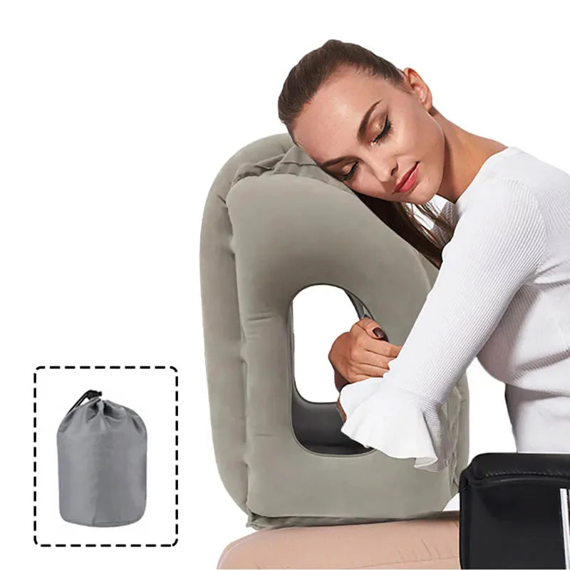 Inflatable Travel Pillow - Portable Neck & Chin Support