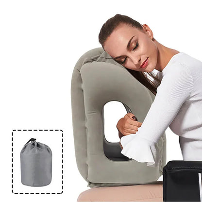 Inflatable Travel Pillow - Portable Neck & Chin Support