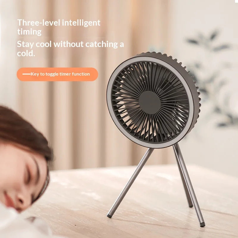 Camping Fan - Rechargeable Tripod Stand Fan