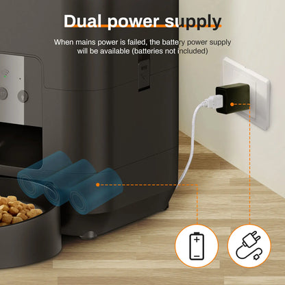 Smart Automatic Pet Feeder - Timed Cat & Dog Food Dispenser