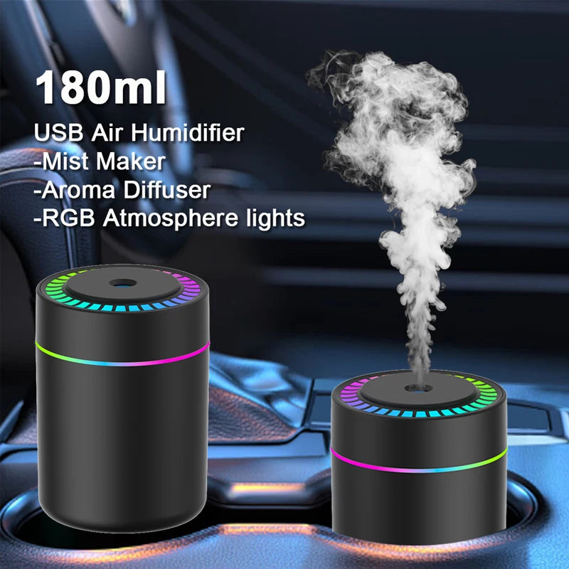 Mini USB Humidifier - Aroma Diffuser with Light
