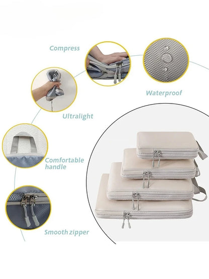 Compressible Travel Packing Cubes - Set of 6