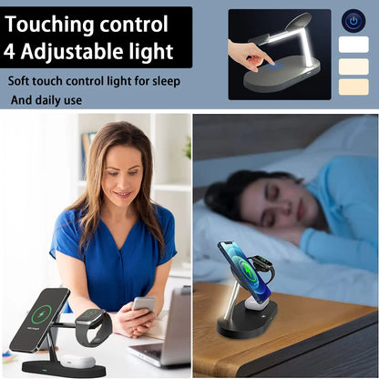 3-in-1 Wireless Charger Stand - Fast Charging Dock