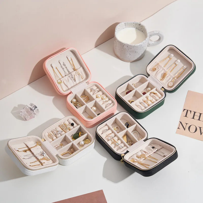 Portable Travel Jewelry Box - 3-Layer Organizer Case