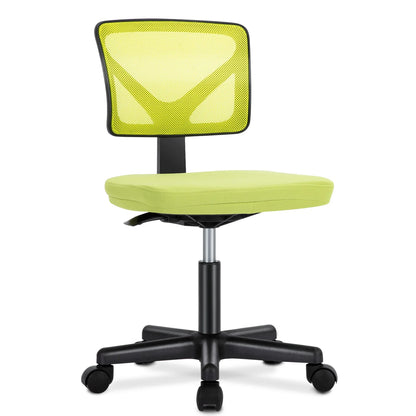 Armless Office Chair - Ergonomic Mesh Desk Chair (Green)