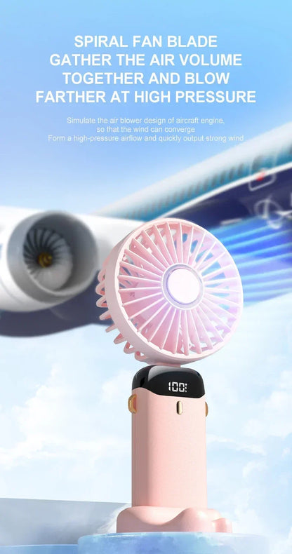 Handheld & Neck Fan - Rechargeable Bladeless Cooling Fan