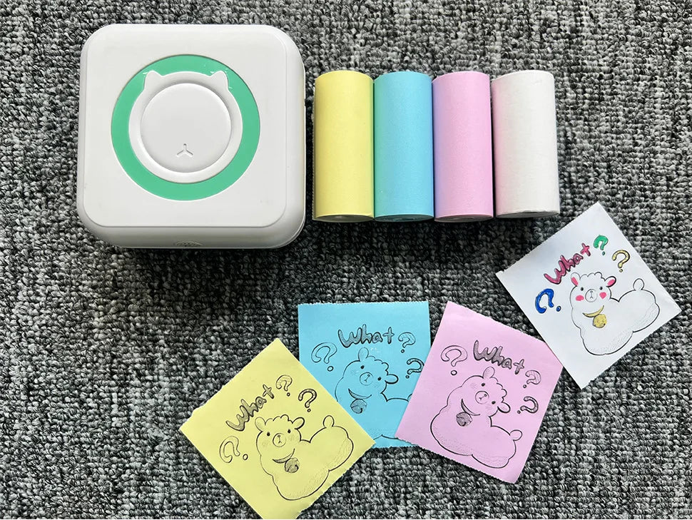 Portable Mini Thermal Printer - Wireless Bluetooth Photo & Label Printer