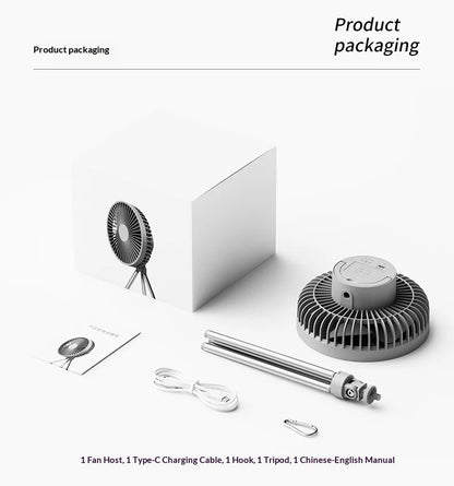 Camping Fan - Rechargeable Tripod Stand Fan