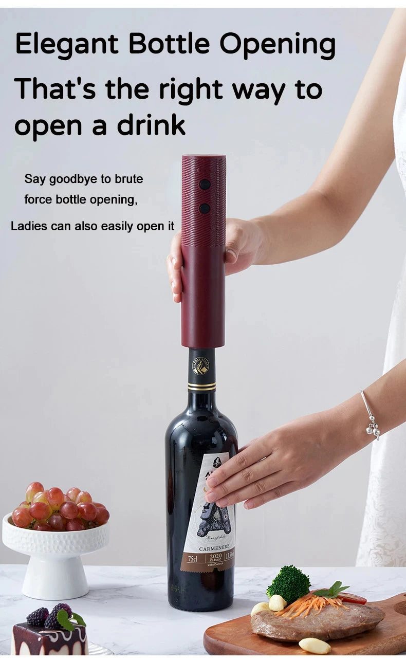 Electric Wine Bottle Opener - Rechargeable Corkscrew
