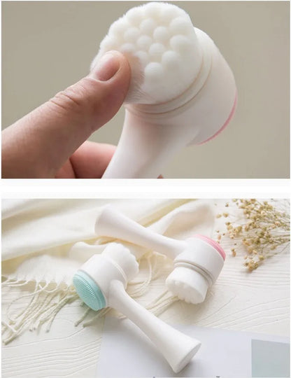 Silicone Facial Cleansing Brush - Double-Sided