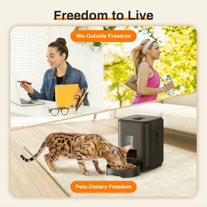 Smart Automatic Pet Feeder - Timed Cat & Dog Food Dispenser