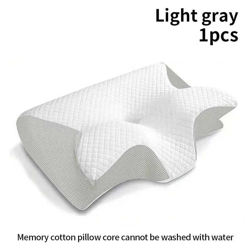 Memory Foam Travel Neck Pillow - Ergonomic 2-in-1