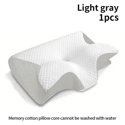 Memory Foam Travel Neck Pillow - Ergonomic 2-in-1