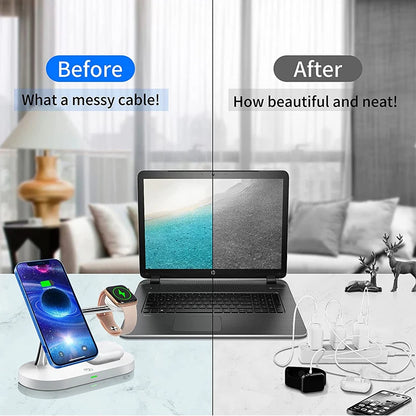 3-in-1 Wireless Charger Stand - Fast Charging Dock