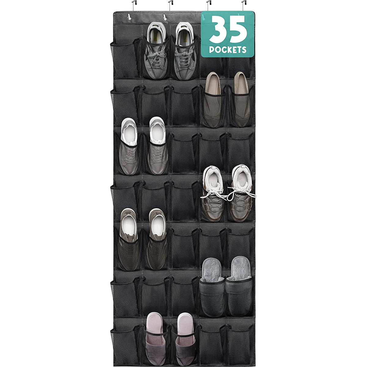 Hanging Shoe Organizer - 35 Pocket Door Shoe Rack