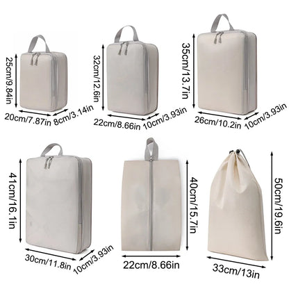 Compressible Travel Packing Cubes - Set of 6