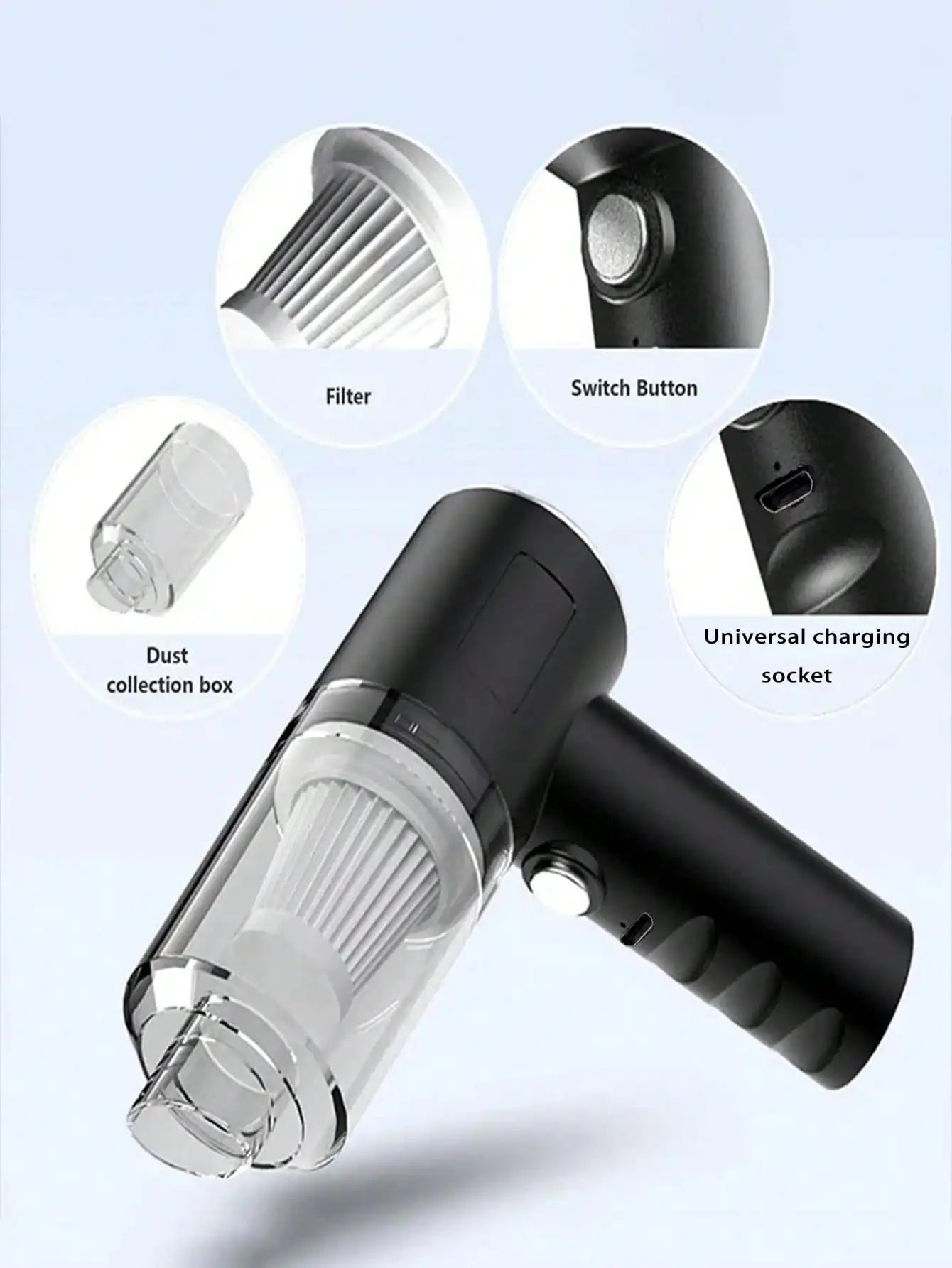 Cordless Handheld Vacuum Cleaner - Rechargeable