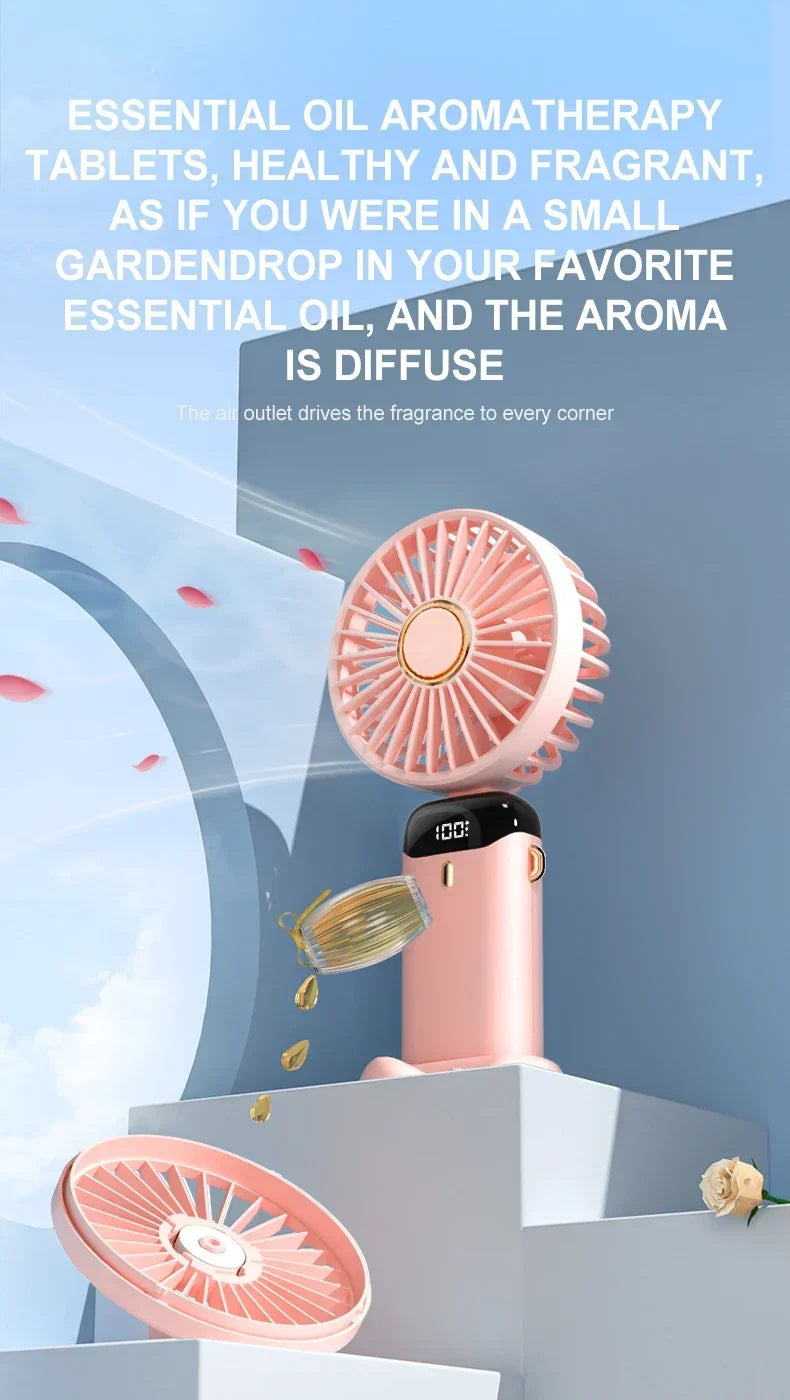 Handheld & Neck Fan - Rechargeable Bladeless Cooling Fan