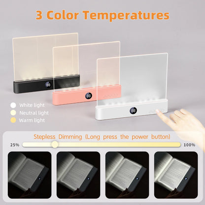 Rechargeable Book Light - Dimmable LED Reading Lamp