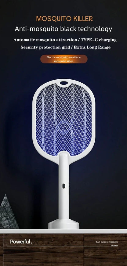 Electric Mosquito & Fly Swatter - 3-in-1 Bug Zapper