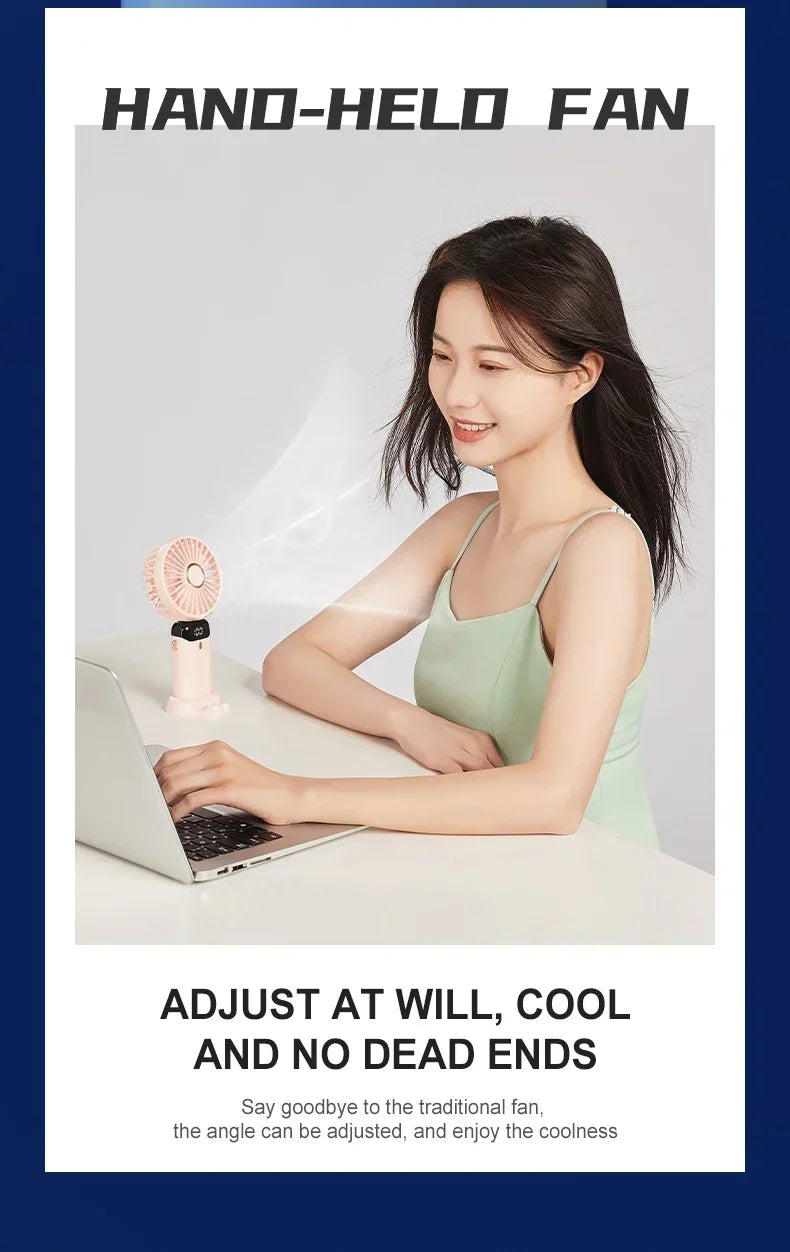 Handheld & Neck Fan - Rechargeable Bladeless Cooling Fan