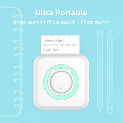 Portable Mini Thermal Printer - Wireless Bluetooth Photo & Label Printer