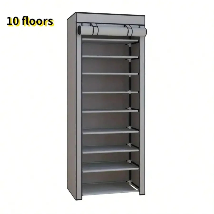 Tall Shoe Rack - 6, 8 or 10 Tier Fabric Shoe Storage