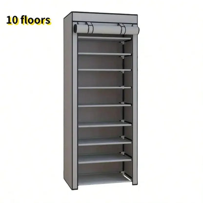 Tall Shoe Rack - 6, 8 or 10 Tier Fabric Shoe Storage