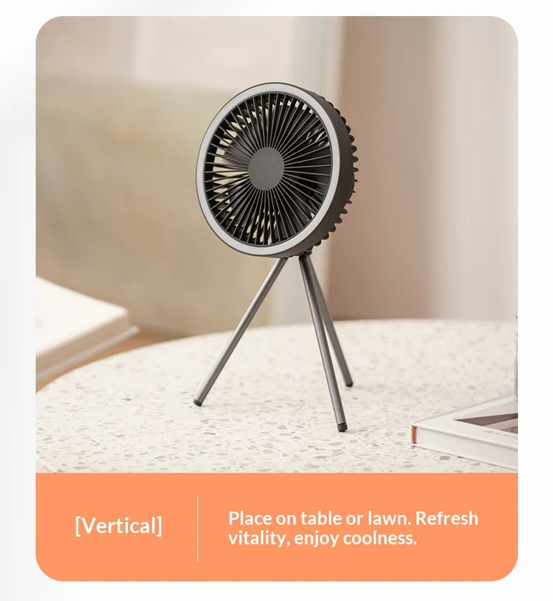 Camping Fan - Rechargeable Tripod Stand Fan
